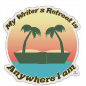 Leuke schrijvers trekken zich terug epische auteur sticker (Voorkant)