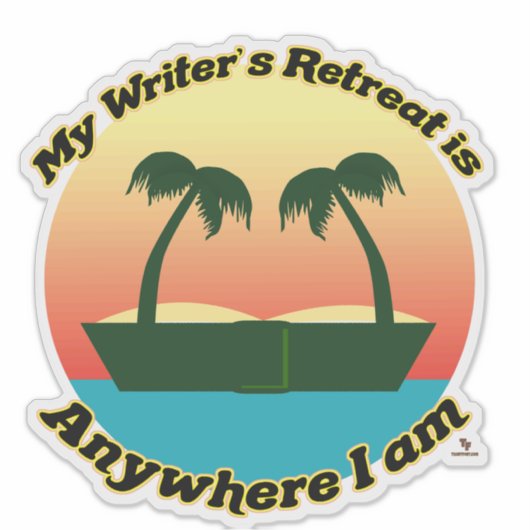 Leuke schrijvers trekken zich terug epische auteur sticker (Voorkant)