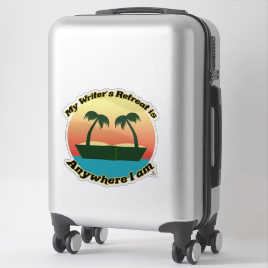 Leuke schrijvers trekken zich terug epische auteur sticker (Koffer)