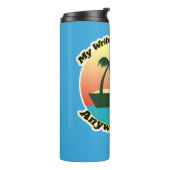 Leuke schrijvers trekken zich terug epische auteur thermosbeker (Gedraaid links)