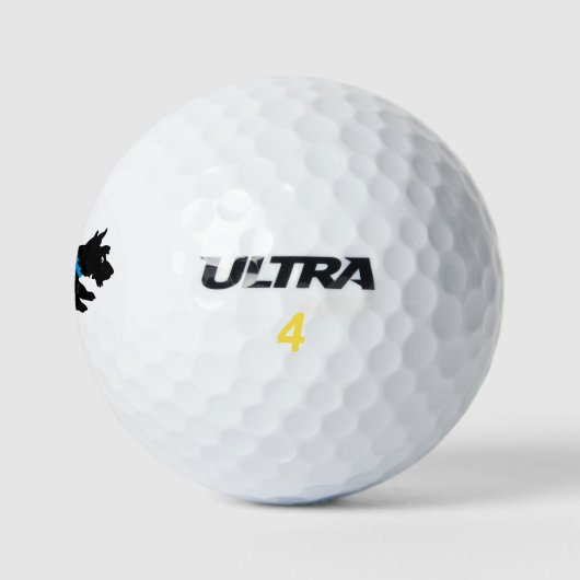 Leuke Scottie Hond Monogrammed Blue Custom Golfballen (Logo)