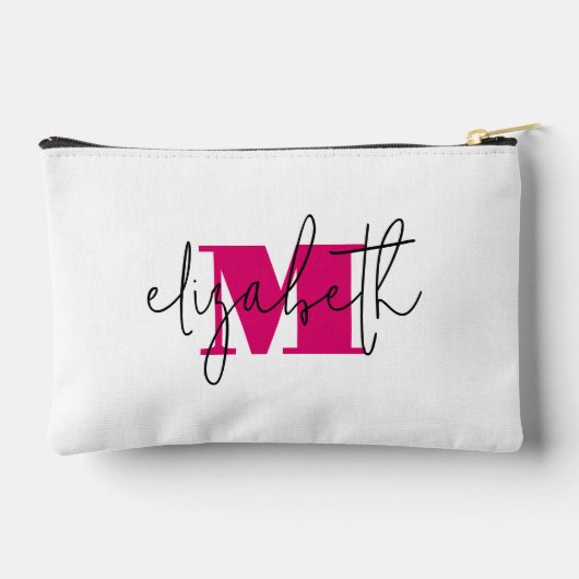 Leuke Script naam Monogram Cosmetische toilettas Etui (Achterkant)
