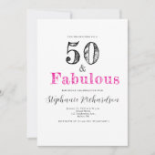 Leuke Script Vijftig en Fantastisch 50e Verjaardag Kaart (Voorkant)