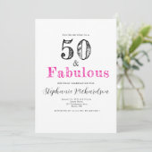 Leuke Script Vijftig en Fantastisch 50e Verjaardag Kaart (Staand voorkant)