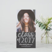 Leuke Scriptie Afstudeer Foto Kaart Aankondiging (Staand voorkant)