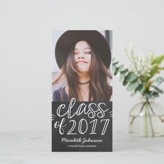 Leuke Scriptie Afstudeerfoto Kaart Aankondiging (Staand voorkant)