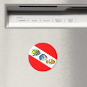 Leuke Scubadorable Duik Vlag Magneet (Insitu (Vaatwasser))