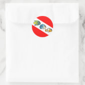 Leuke Scubadorable Duik Vlag Ronde Sticker (Tas)