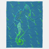 Leuke Seahorse Art Fleece Deken (Voorkant)