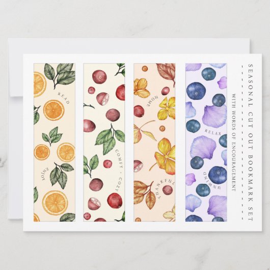 Leuke Seizoensgebonden Uitgesneden Bladwijzer Set Feestdagenkaart (Voorkant)