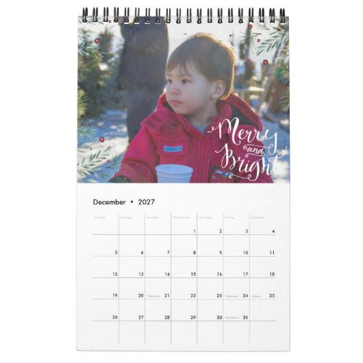 Leuke seizoensoverlay | Gefotografeerde gepersonal Kalender (Dec 2027)