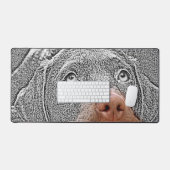 Leuke selectieve kleur hond foto bureau mat (Keyboard & Muis)