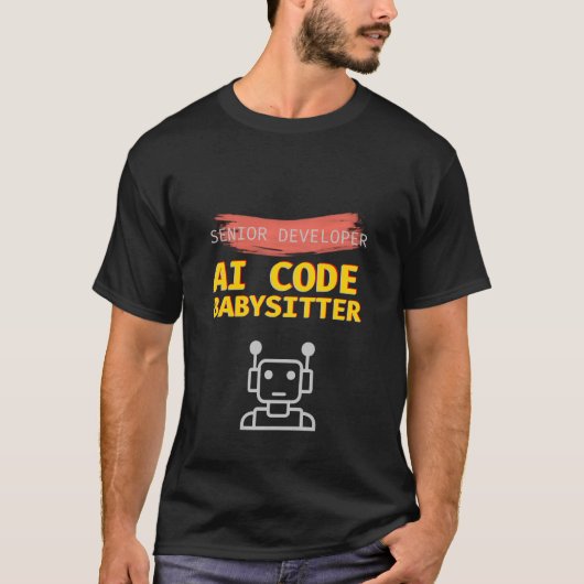 Leuke Senior Developer AI Code Oppas Programma T-shirt (Voorkant)
