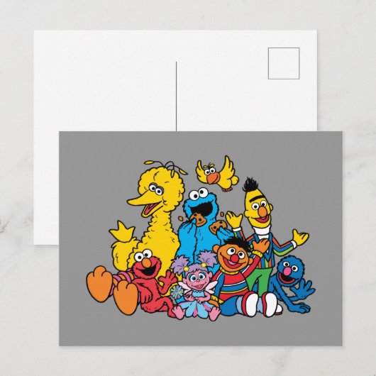 Leuke Sesamstraat-vrienden Briefkaart (Voorkant / Achterkant)