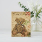 Leuke  Shaggy Teddy Bear Briefkaart (Staand voorkant)