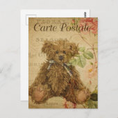 Leuke  Shaggy Teddy Bear Briefkaart (Voorkant / Achterkant)