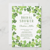 Leuke Shamrock Ierse bruids douche uitnodiging (Voorkant)