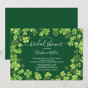 Leuke Shamrock Ierse bruids douche uitnodiging