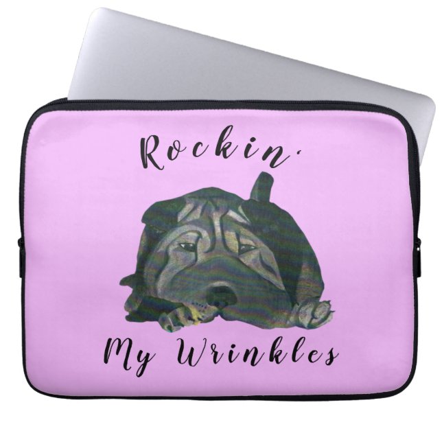 Leuke Shar Pei Dog Neopreen 13" Laptop Sleeve (Voorkant)