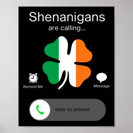 Leuke Shenanigans noemen St Patricks Day Iers Poster (Voorkant)
