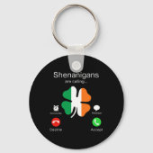Leuke Shenanigans noemen St Patricks Day Iers Sleutelhanger (Voorkant)