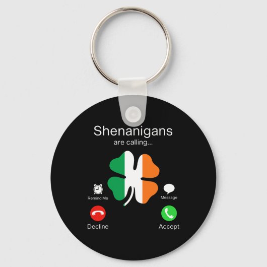 Leuke Shenanigans noemen St Patricks Day Iers Sleutelhanger (Voorkant)