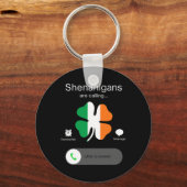 Leuke Shenanigans noemen St Patricks Day Iers Sleutelhanger (Achterkant)