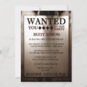 Leuke sheriff gezochte politieagenten Verjaardag v Kaart (Voorkant)