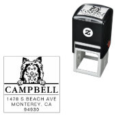 Leuke Shetland Sheepdog Custom Dog Adres Stempel (In situ)
