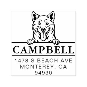 Leuke Shiba Inu Aangepaste hond adres stempel