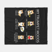 Leuke Shiba Inu trompettist cadeau Kinder jazzmuzi Fleece Deken (Voorkant (Horizontaal))