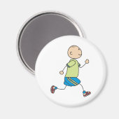 Leuke Shirten | Schattig Jongen Running Gift Shirt Magneet (Voorkant / Achterkant)