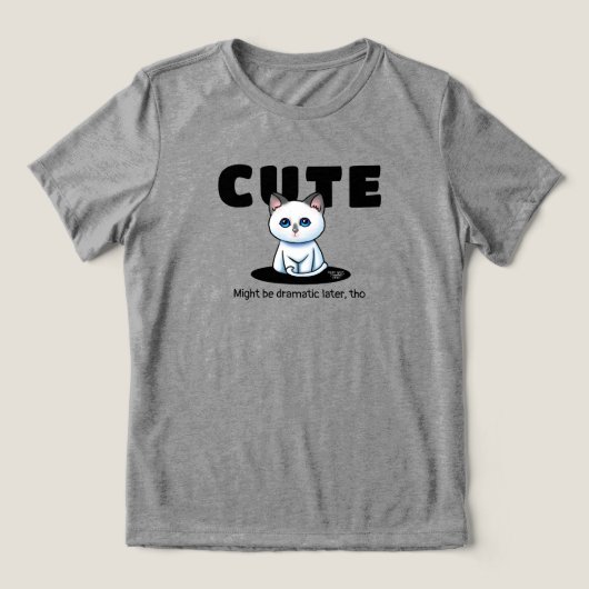 Leuke Siamese kat kitten Tri-Blend Shirt (Design voorkant)