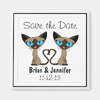 Leuke Siamese Katten Staart Hart Bruiloft Save the