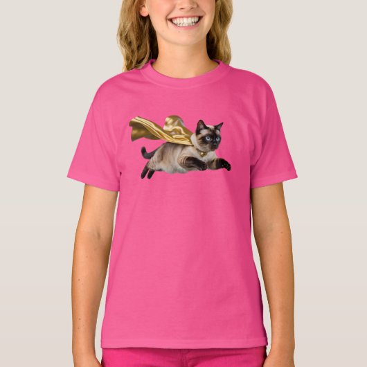 Leuke Siamese Superhelden Kinderen T-shirt (Voorkant)