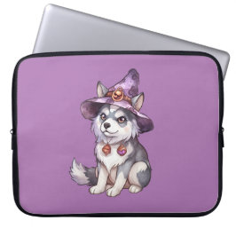 Leuke Siberische Husky Dog in Heks Pet Laptop Sleeve
