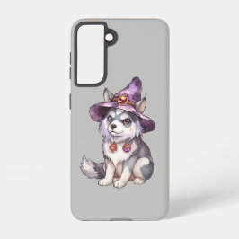 Leuke Siberische Husky Dog in Heks Pet Samsung Galaxy Hoesje