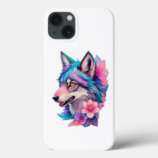 Leuke Siberische Husky met bloemeniPhone / iPad ho Case-Mate iPhone Case
