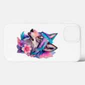 Leuke Siberische Husky met bloemeniPhone / iPad ho Case-Mate iPhone Case (Achterkant (horizontaal))