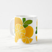 Leuke sinaasappels minimalistische moderne graphic koffiemok (Voorkant links)