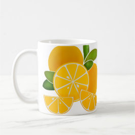 Leuke sinaasappels minimalistische moderne graphic koffiemok