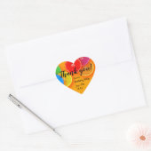 Leuke sinaasappelschijfjes Dank je Verjaardagsfees Hart Sticker (Envelop)