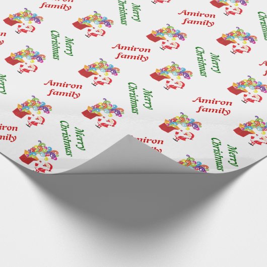 Leuke Sinterklaas en Gift Box Kerstmis Cadeaupapier (Hoek)