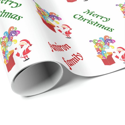 Leuke Sinterklaas en Gift Box Kerstmis Cadeaupapier (Rol Hoek)