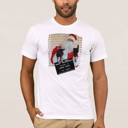 Leuke Sinterklaas in het T-shirt van de politie! (Voorkant)