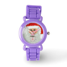 Leuke Sinterklaas Kerst Rode Glitter Kind horloge
