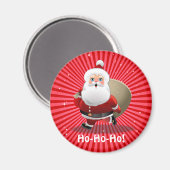 Leuke Sinterklaas met een zak vol Cadeaus Magneet (Voorkant / Achterkant)