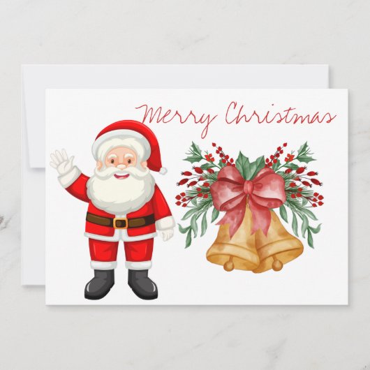 Leuke Sinterklaas Rode bessen Vrolijk Kerstfeest Feestdagenkaart (Voorkant)