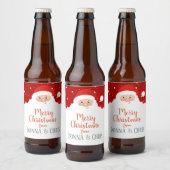 Leuke Sinterklaas - Vrolijk Kerstfeest - Gepersona Bier Etiket (Flessen)