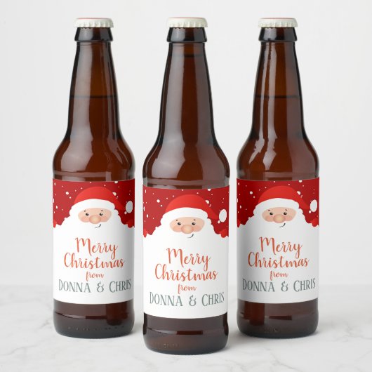 Leuke Sinterklaas - Vrolijk Kerstfeest - Gepersona Bier Etiket (Flessen)